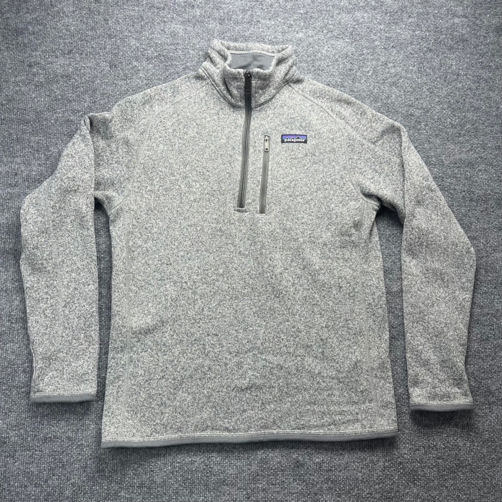 Patagonia Better Sweater 1/4 Zip Fleece Pullover Gray Mens Medium 25522 FA18